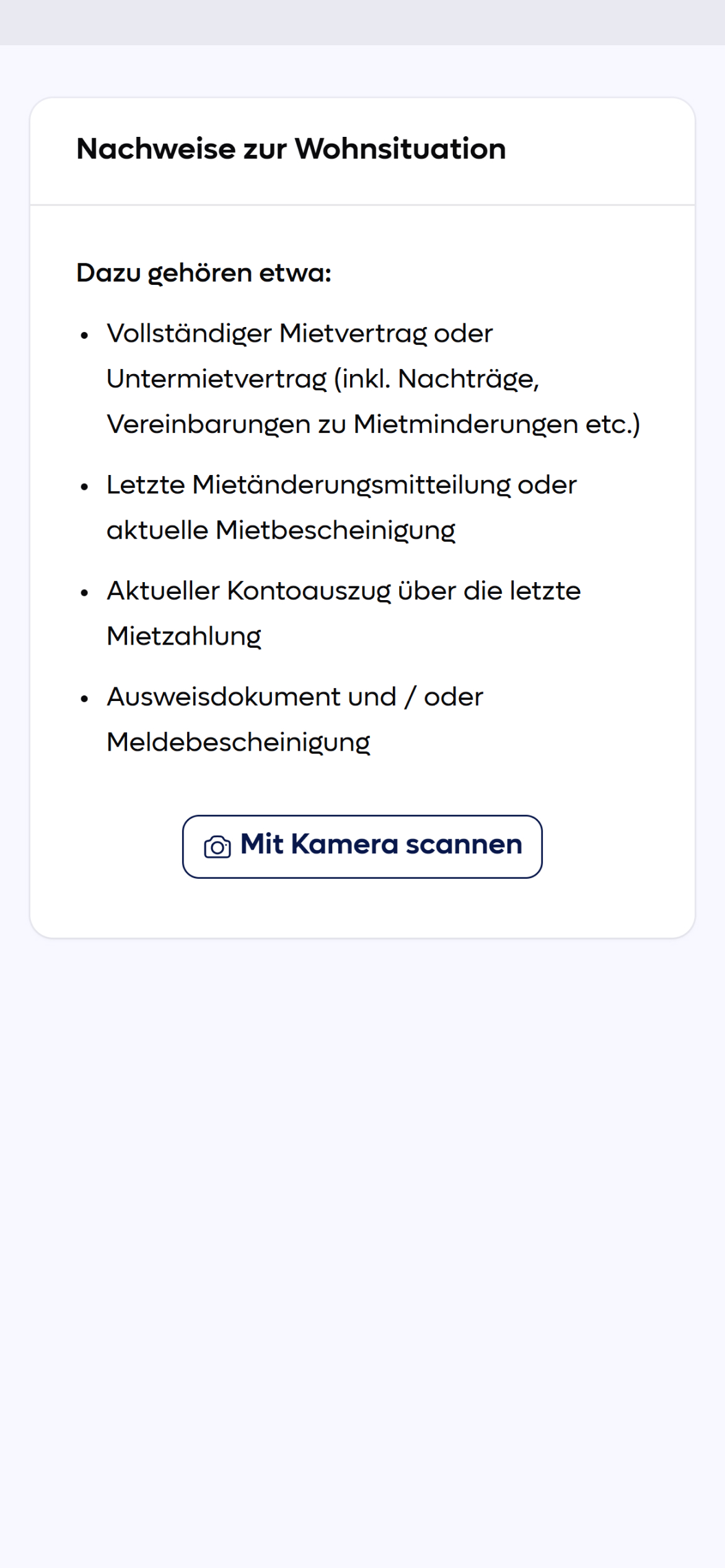 Nachweise hochladen